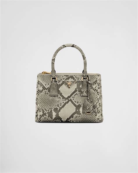 bag prada shoulder messenger pyton|Small Prada Galleria Python Leather Bag.